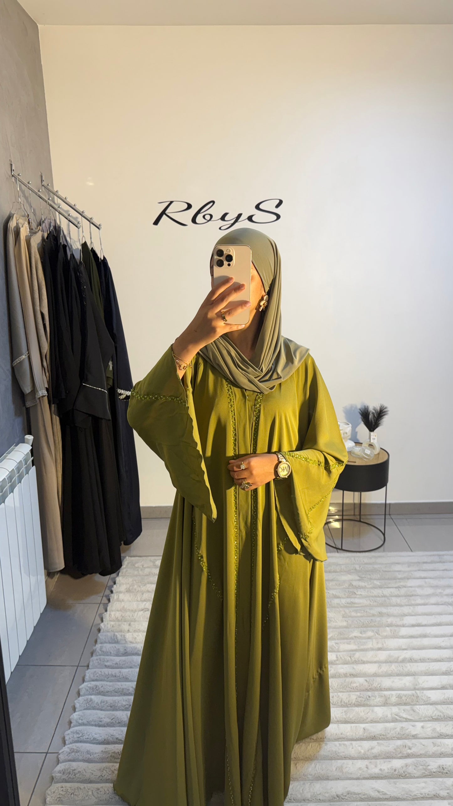 Abaya Saphir Vert