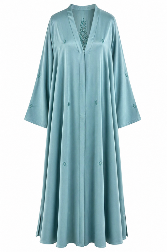 Abaya Dos d’Aurore Bleu