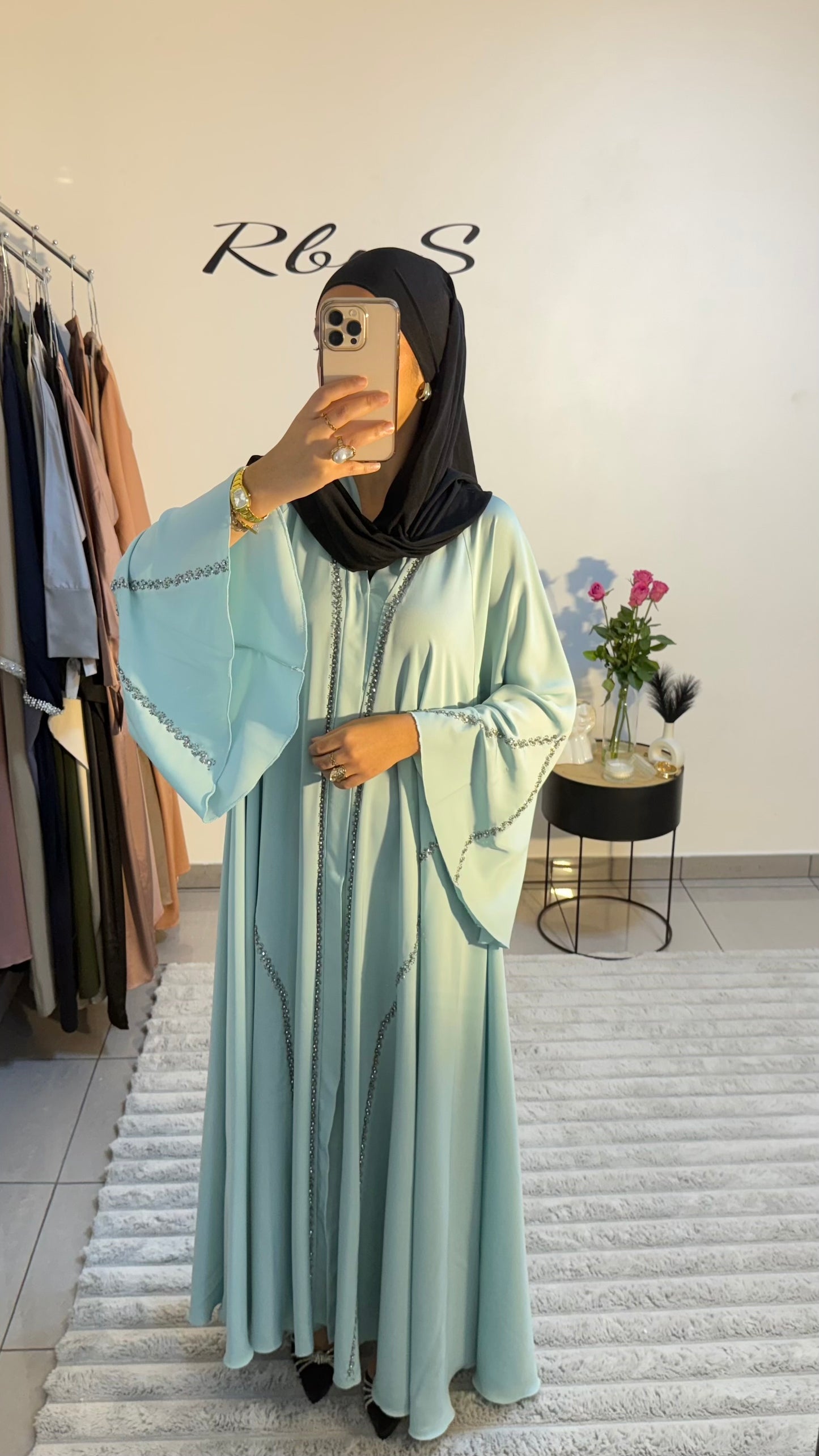 Abaya Saphir Bleu